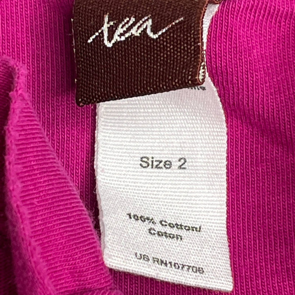 Tea Collection Top Magneta Ruffle Short Sleeve 2 - Picture 4 of 5